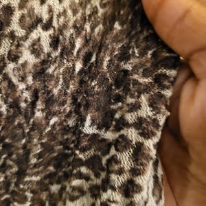 Sheer Animal Print Top